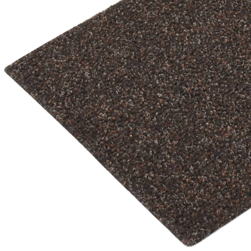 Brandun Self-adhesive Stair Mats Anthracite, Dark Brown, 76cm x 20cm