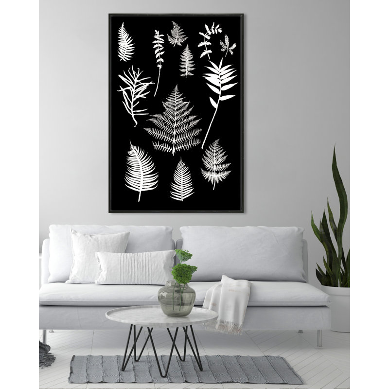 Botanical Collage 1 Print, Black Framed, 41" H x 27" W
