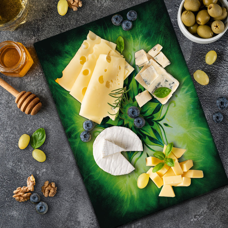 Grande planche à découper Ambesonne, art mandala ésotérique émeraude vert lime