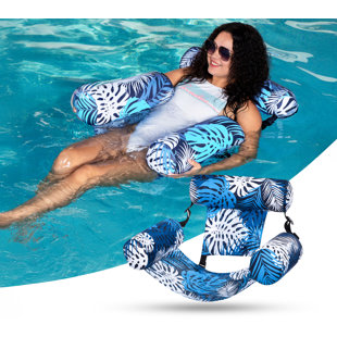 Fauteuil de piscine gonflable motif de plantes