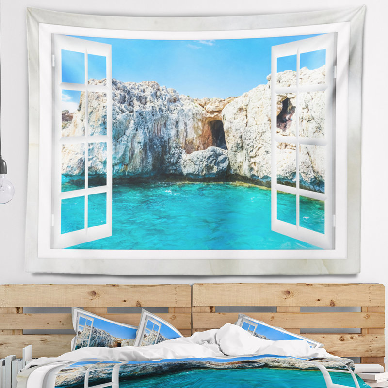 Tapisserie sur la mer ouverte, H 78 po x l 92 po