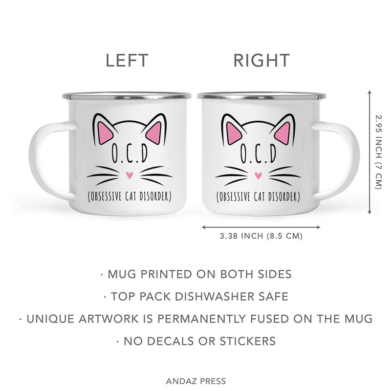 Tasse à café «Funny Cat Lover Campfire», Trouble de chat obsessive O.C.D.