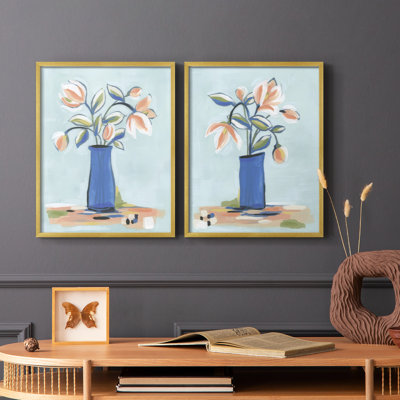 Botanica Bouquet I-Premium Framed Print -Ready to Hang - No Nails Required - No Nails Required