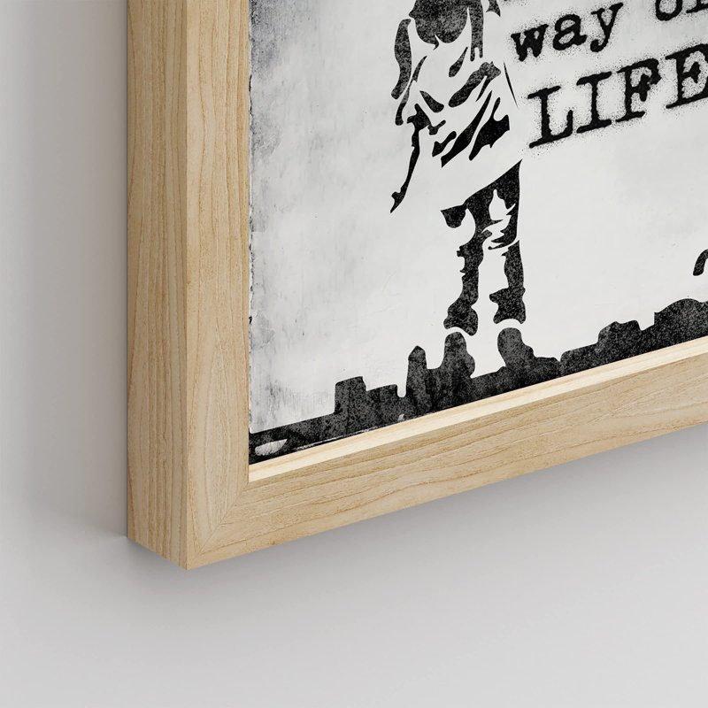 «Being Creative Is A Way Of Life Banksy Industrial Graffiti Wall» sur, Naturel, H 16 po x l 12 po