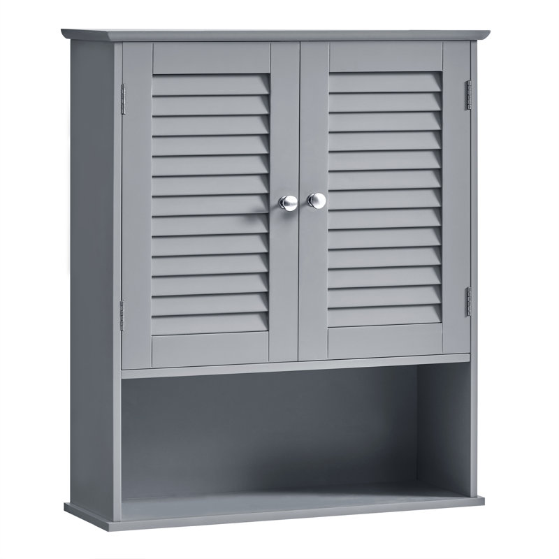 Medina Wall Mounted Required Bathroom Cabinet, Gray