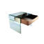 Miel Glass Top Sled End Table