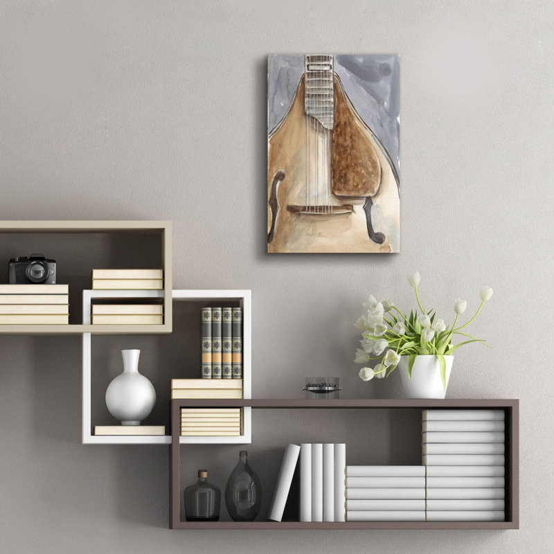 «Watercolor Instrument Study 2» par Ethan Harper, art mural en verre acrylique, H 24 po x l 16 po