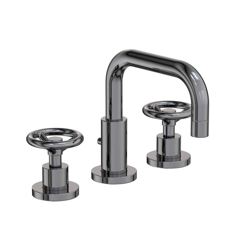 Tyler Widespread Bathroom Faucet with Drain Assembly, Midnight Chrome