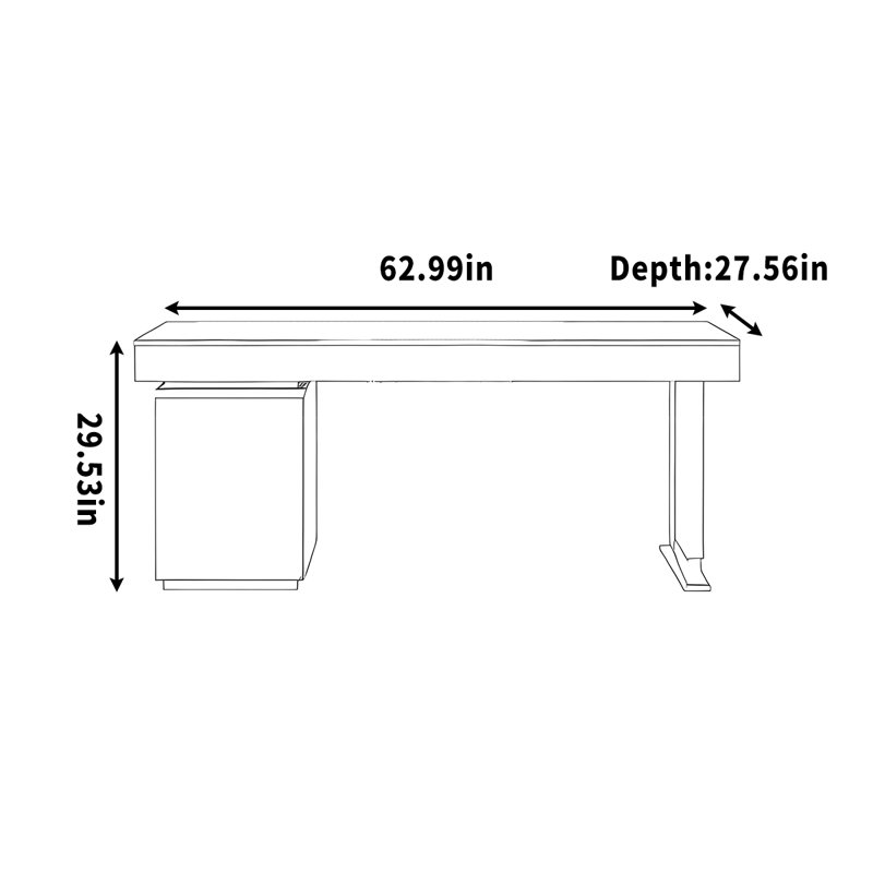 Estevez, 29.53" H x 62.99" W x 27.56" D