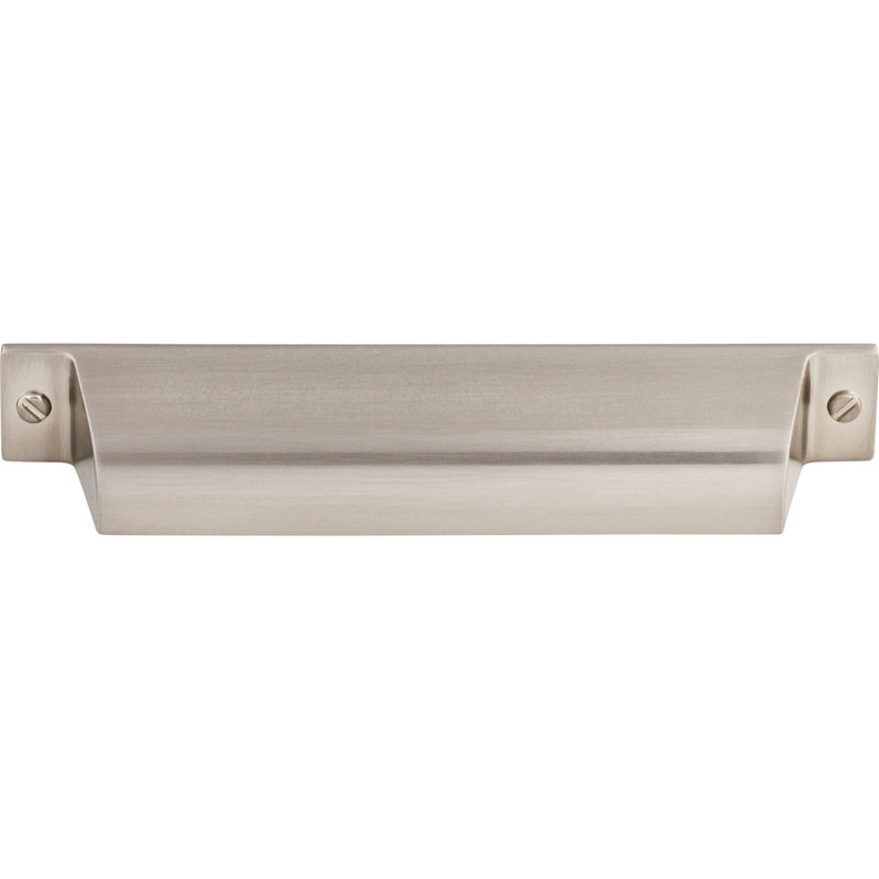 Channing 5" Center to Center Cup/Bin pull, 5" Center to Center, Brushed Satin Nickel