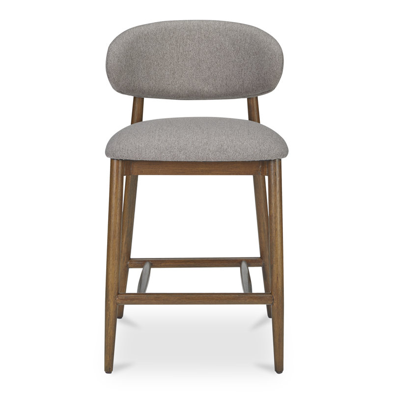 Deloris 26.5" Counter Stool, Grey Performance Chenille