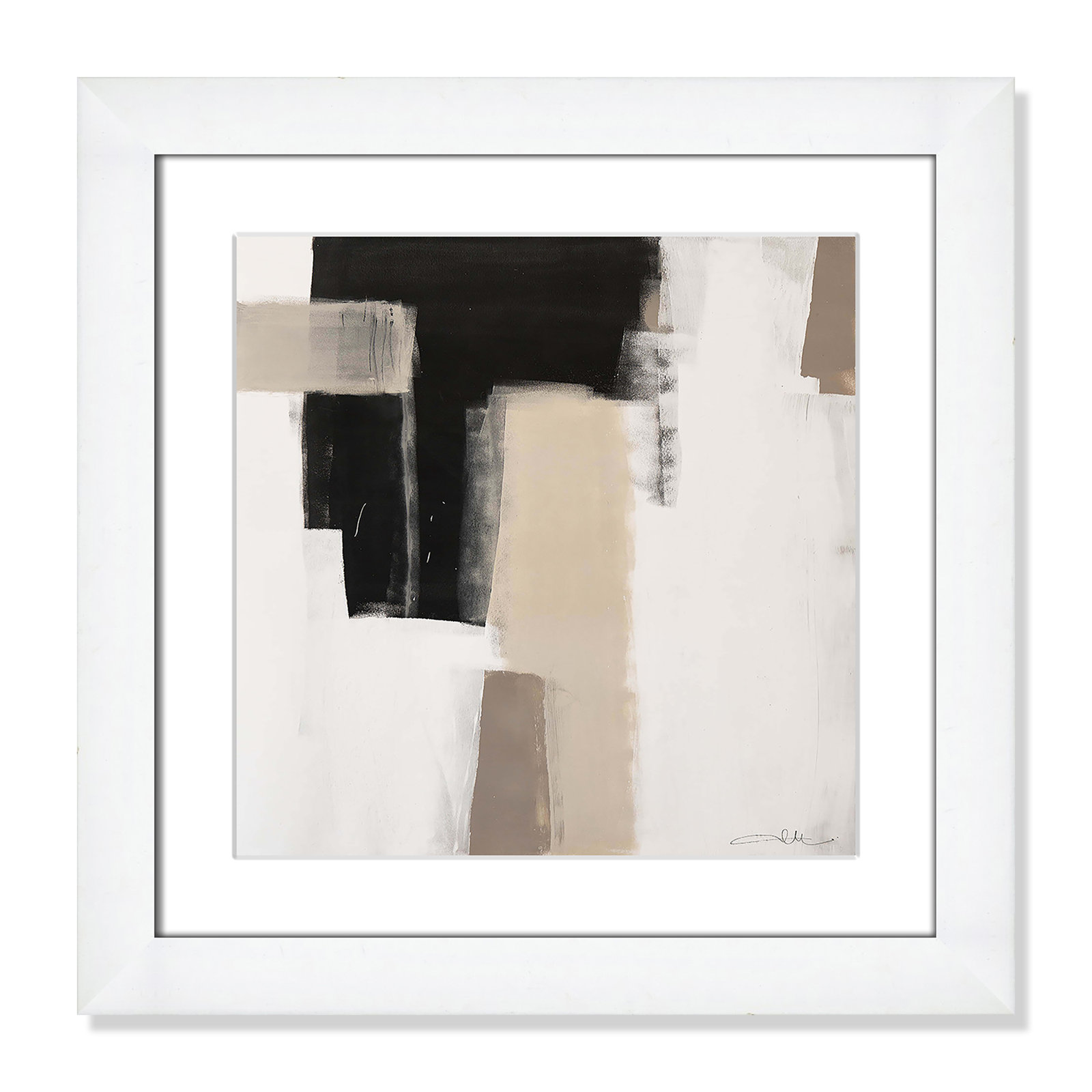 Earth Scapes I Print, 18.5" H x 18.5" W x 1.25" D, White Cube Framed