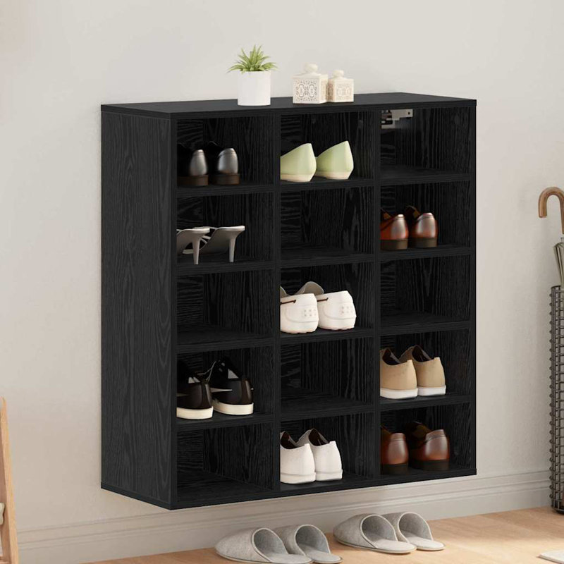 Shoe Cabinet, Black Oak