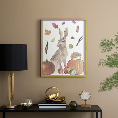 «CuteAutumnForest II», reproduction encadrée - bois massif