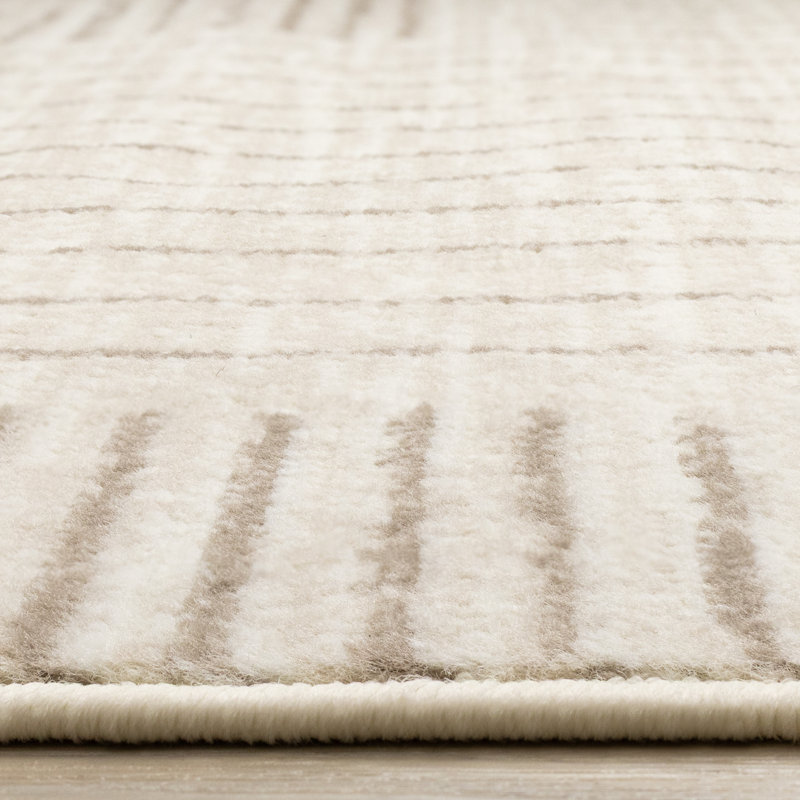 Tapis beige crème Manzelli, Rectangle 5 pi 3 po x 7 pi 5 po