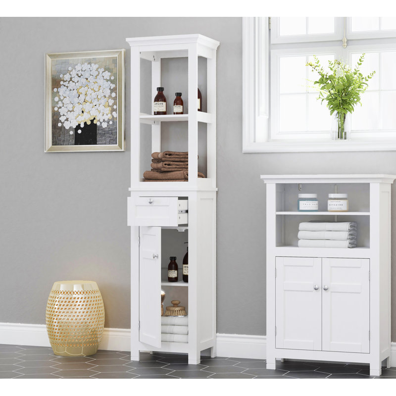 Frann Linen Cabinet, White