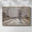 «The Boulevard de Pontoise at Argenteuil, Snow Effect», 1875 - Claude Monet, toile tendue avec châssis-132875015-132875014