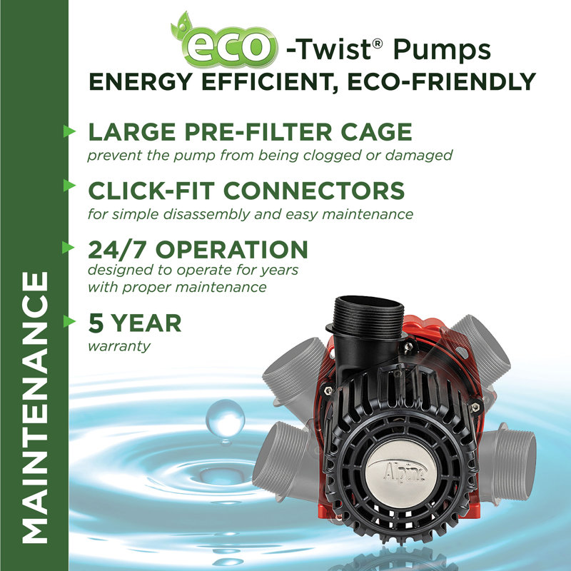 Eco-Twist Energy-Efficient Submersible Pump with 33 ft. Cord