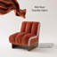Fauteuil d'appoint moderne, fauteuil lounge rembourré avec base en bois massif, chaise d'appoint pour salon-2017794704