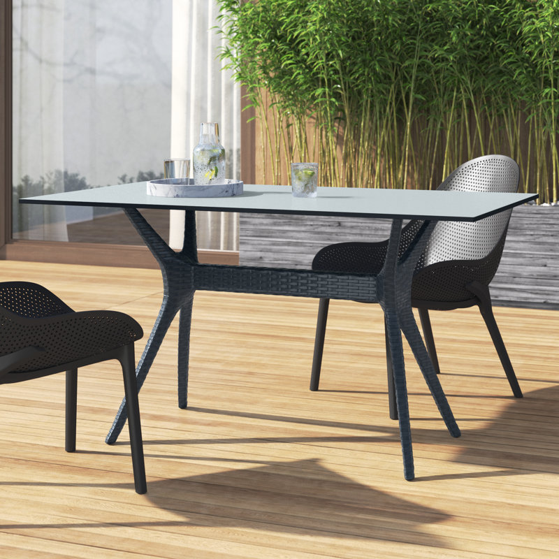 Table de salle à manger, Gris foncé, H 29,5 po x L 55 po x l 31,5 po
