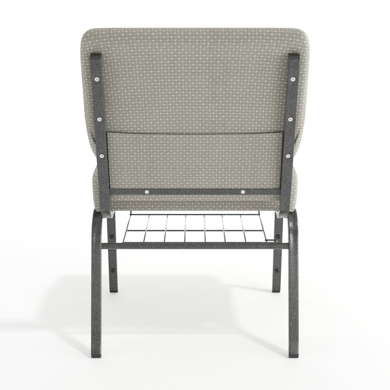 Chaise d'église l 21,25 po Mikolaj, Veiné argent, Pois gris