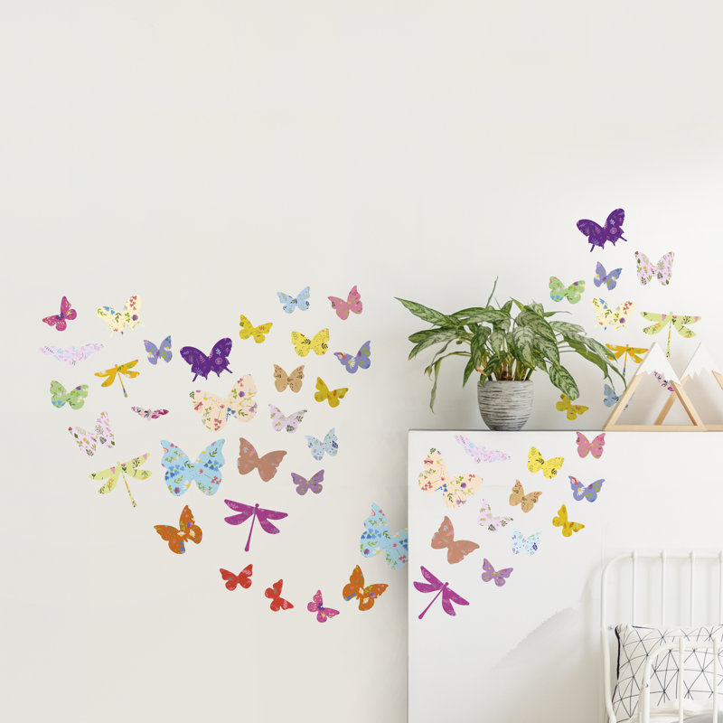 Floral Butterflies Wall Sticker