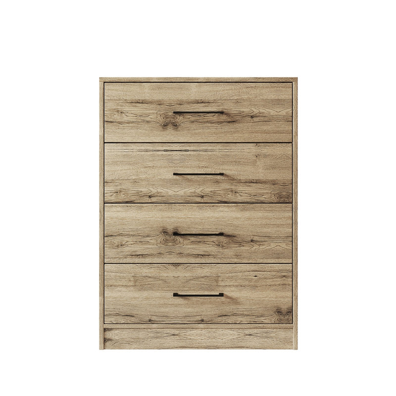 4 Drawers Chest , Light Oak