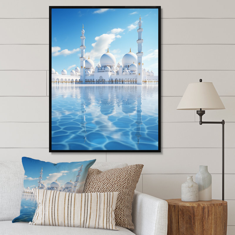 Art de Shashkov, "The Mosques", reproduction d'art sur toile, H 20 po x l 12 po x P 1 po, Cadre flottant noir