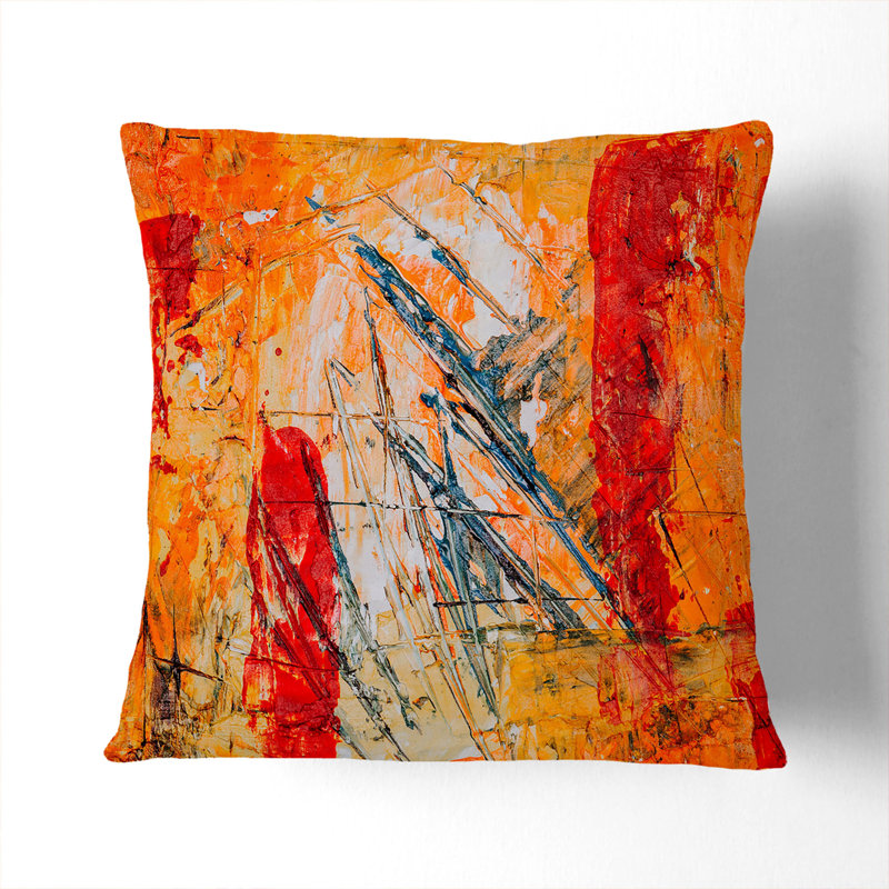 Abstract Square Throw Cushion, Stone, 40 x 40 cm