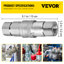 Coupleurs sphériques à face hydraulique, corps de 3/8 po, filetage NPT de 3/8 po
