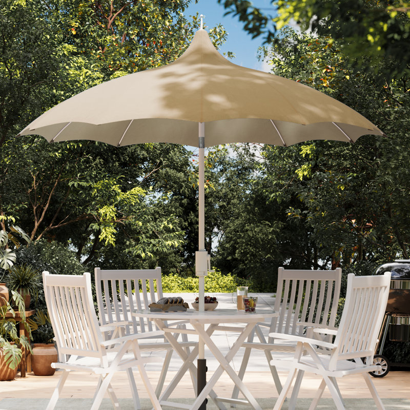 Parasol de marché avec manivelle 99,4 po Winon, Kaki