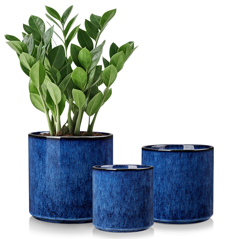 ZTHPOT Ceramic Pot Planter, Blue