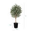 Adcock Artificial Olive Tree with Decorative Pot, UV Resistant Faux Olive Tree with Natural Trunk-700034059-700034061