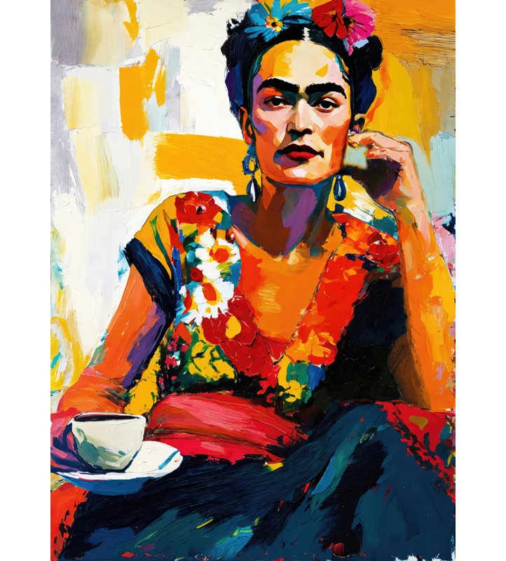 Frida, estampe numérique sur toile tendue avec châssis, H 32 po x l 26 po