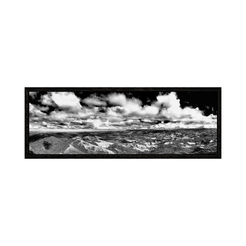 Landscape Black And White Panorama by Glauco Meneghelli - Wrapped Canvas Print, 121.92 cm H x 40.64 cm W, Black Floater Frame