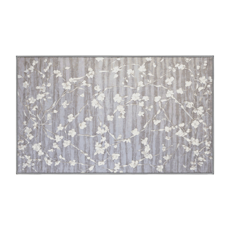 Machine Washable Pink Area Rug, Rectangle 5' x 8'