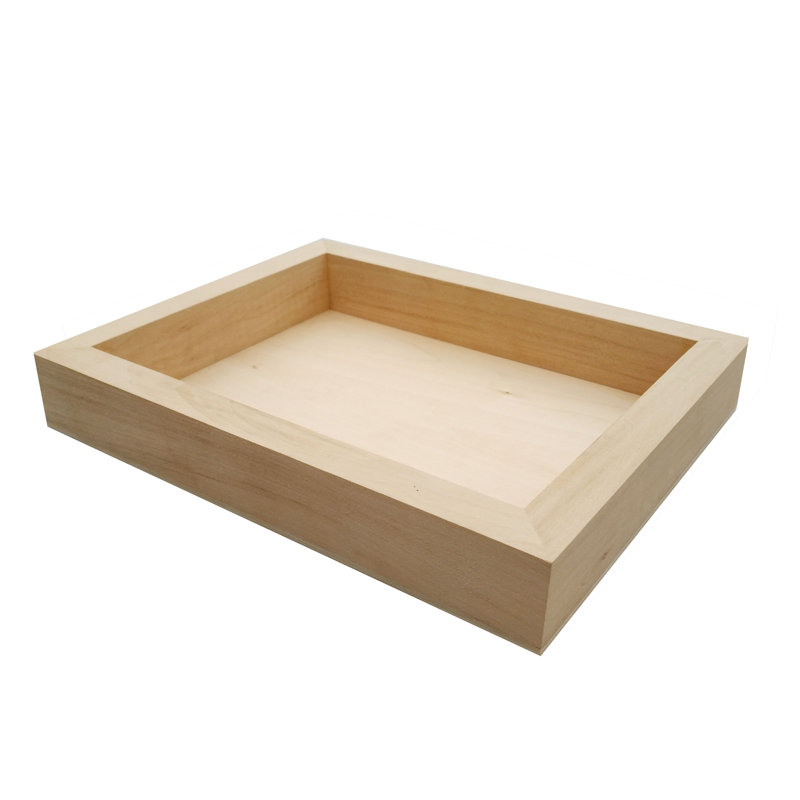 Wood Tray Tea Coffee Snack Food Serving Tray Retail Display Trays Platform 8" x 10" x 1.5" - 2PCS