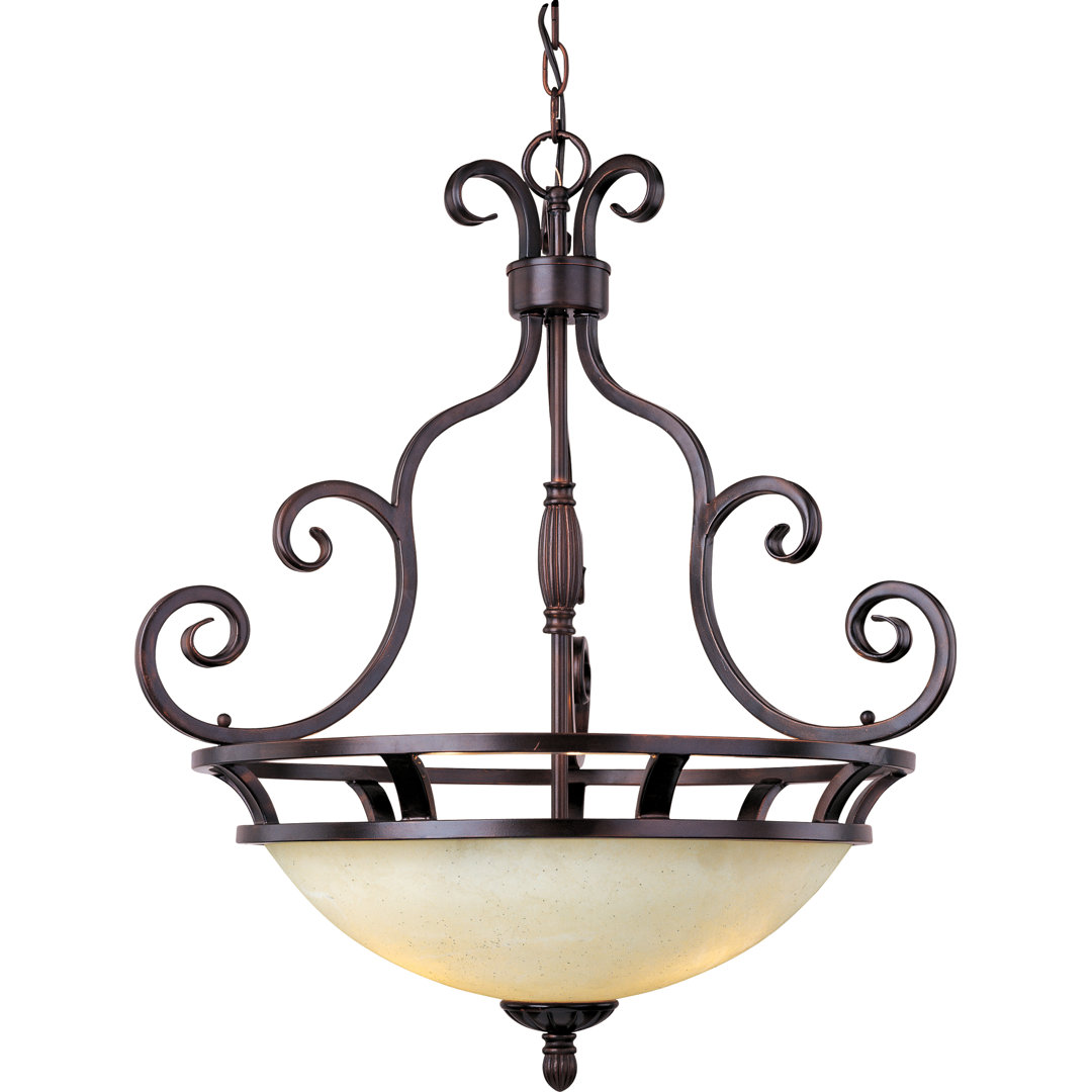 Amelia 3 - Light Unique / Statement Bowl Pendant Darby Home Co 