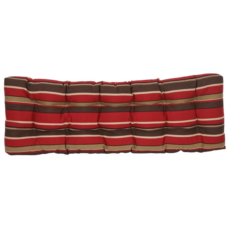 Coussin de banc pour l'extérieur, Rouge / brun / brun clair / sangria de Montserrat , L 55 po x P 19 po