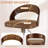 George Set of 4 Adjustable Height Bar Stools Mid-Century Modern Faux Leather Wood Chair 360° Swivel, Industrial Pedestal Base, for Kitchen, Counter, Home Bar-2042877769