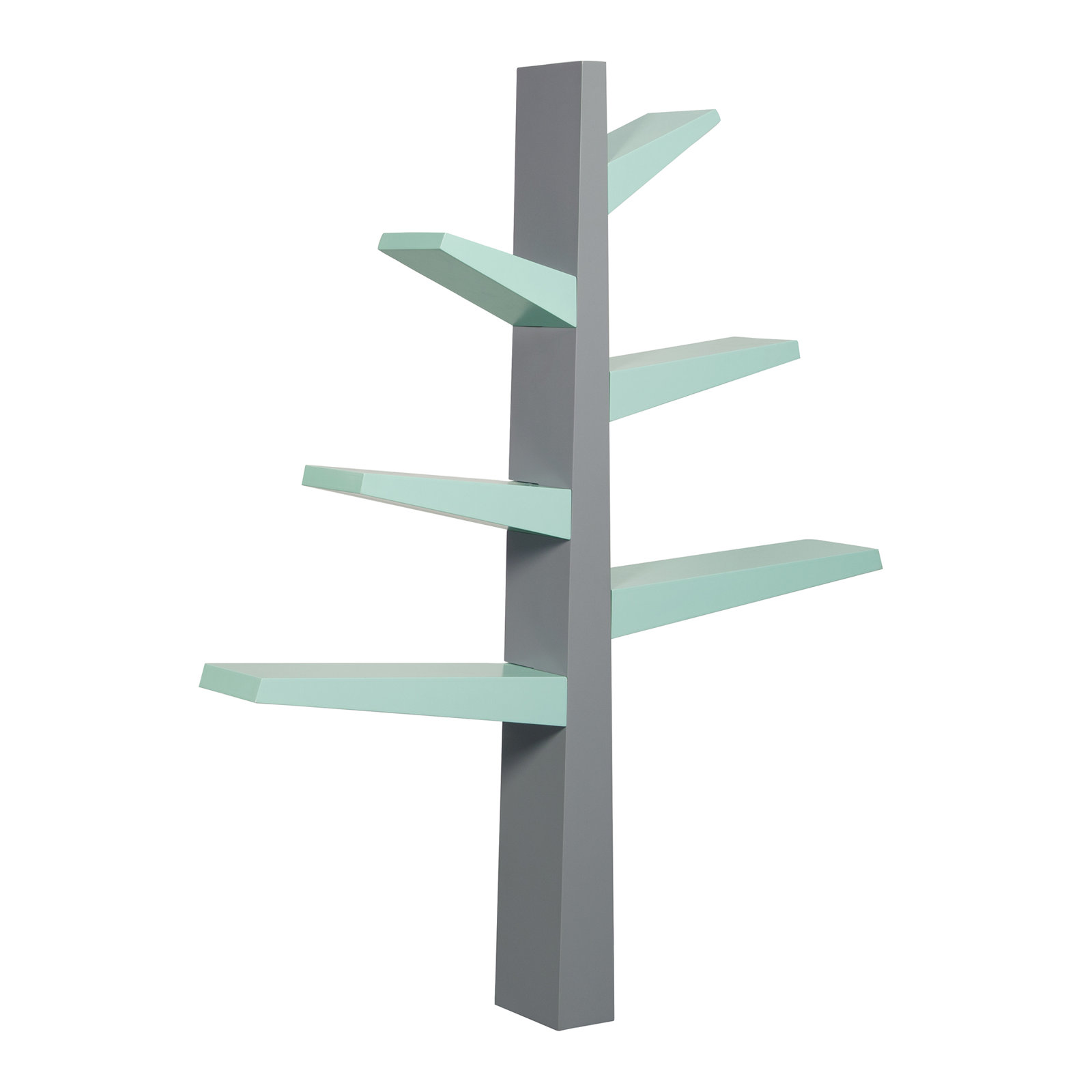 Spruce Tree Bookcase, Grey/Mint
