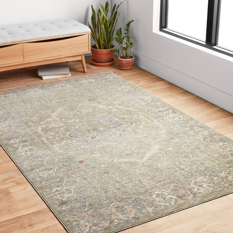 Edite Damask Indoor Rug, Rectangle 3'9" x 5'9"