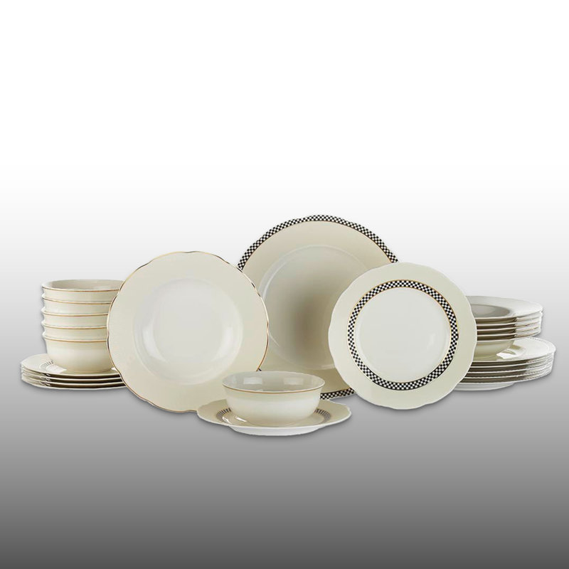 Service de table 24 pièces 100% porcelaine