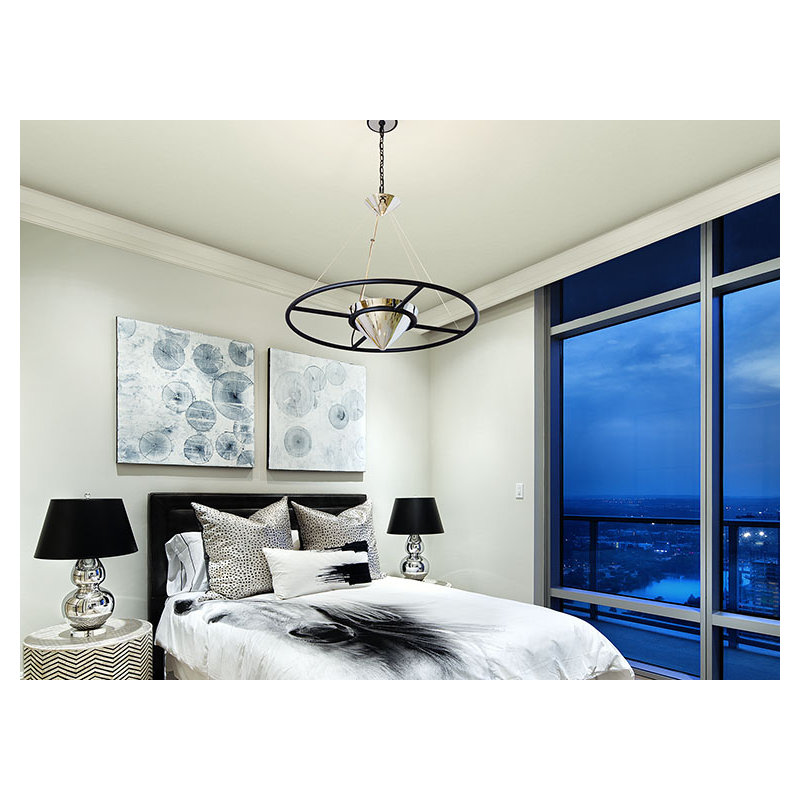 Zero Gravity Dimmable LED Geometric Chandelier, 29.25" H x 32" W x 32" D