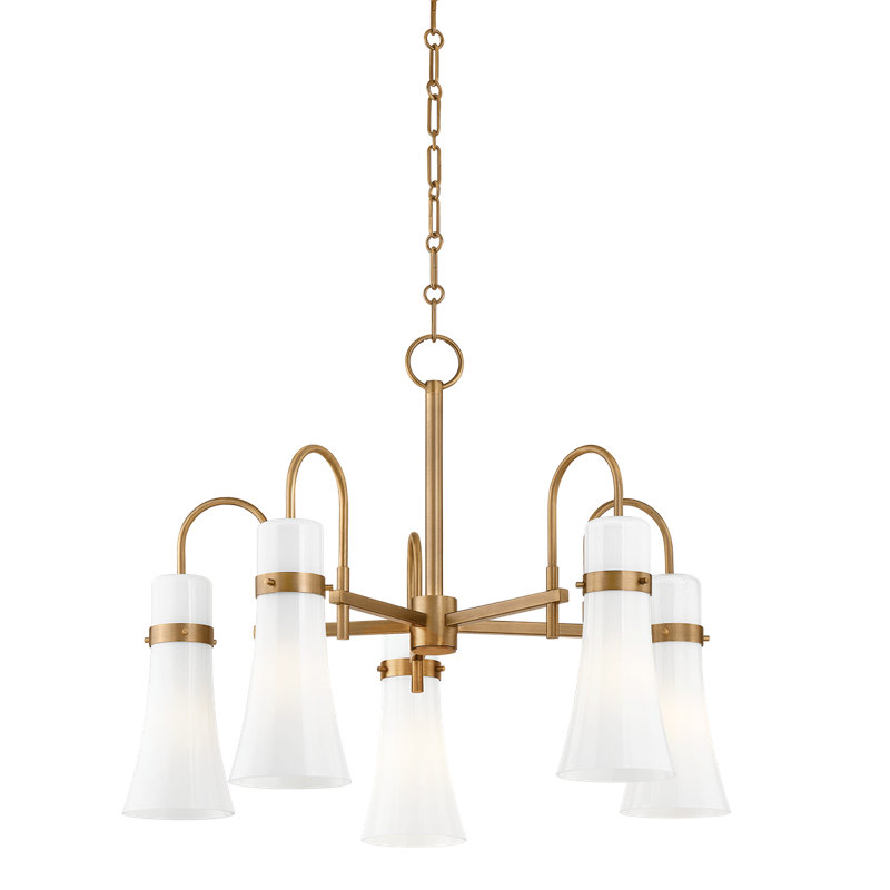 Lustre 5 lumières érable