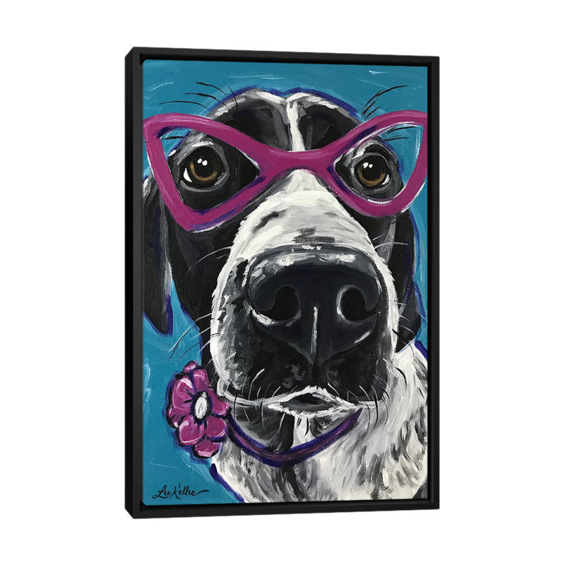 « expressif hound » par hippie hound studios, impression sur toile tendue, H 26 po x l 18 po x P 1,5 po, Pas de tapis