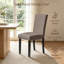 Chaises de salle à manger rembourrées Parsons (ensemble de 2) - Siège en tissu avec pieds en bois massif, chaises d'appoint de cuisine modernes-243576623