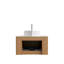 Ensemble de meuble-lavabo courbé et rayé flottant 24 po avec comptoir en pierre frittée Annora Annora-123537012-131075896