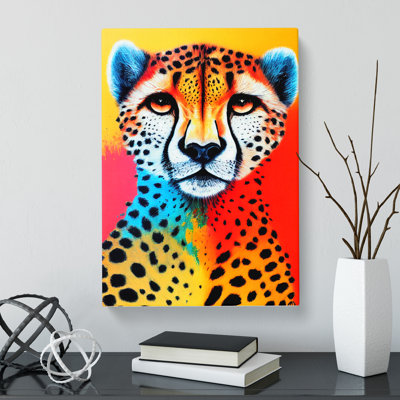 Cheetah Crayon - Wrapped Canvas