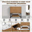  Meuble-lavabo 2-en-1 mural et autoportant avec comptoir et lavabo, armoire de rangement à tablette ouverte-1962190201-1976912118
